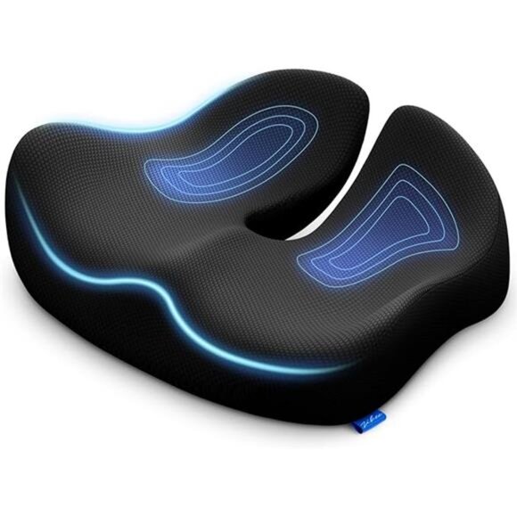 Memory Foam Seat Cushion Tailbone Sciatica Back Pain Relief Office Car Chair - Picture 7 of 7
